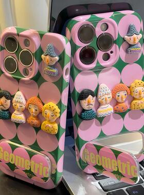 人偶支架适用iPhone16promax手机壳苹果13菲林14华为mate70个性vivo小米15小众oppo红米k80硬壳12荣耀17新款