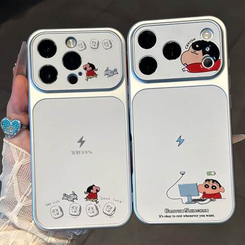 充电状态小新适用苹果17promax手机壳iPhone16卡通15promax华为mate80小米17荣耀magic8OPPOreno红米VIVOx300