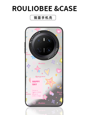 彩色星星涂鸦华为p70可爱nova14小米17pro荣耀300潮牌镜面vivoppo红米14卡通适用iPhone16promax手机壳苹果15
