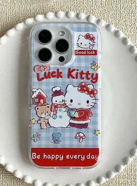 雪人凯蒂适用苹果17手机壳iPhone15promax新款16华为mate60红米note13卡通k70小米14壳vivoos19荣耀oppo可爱