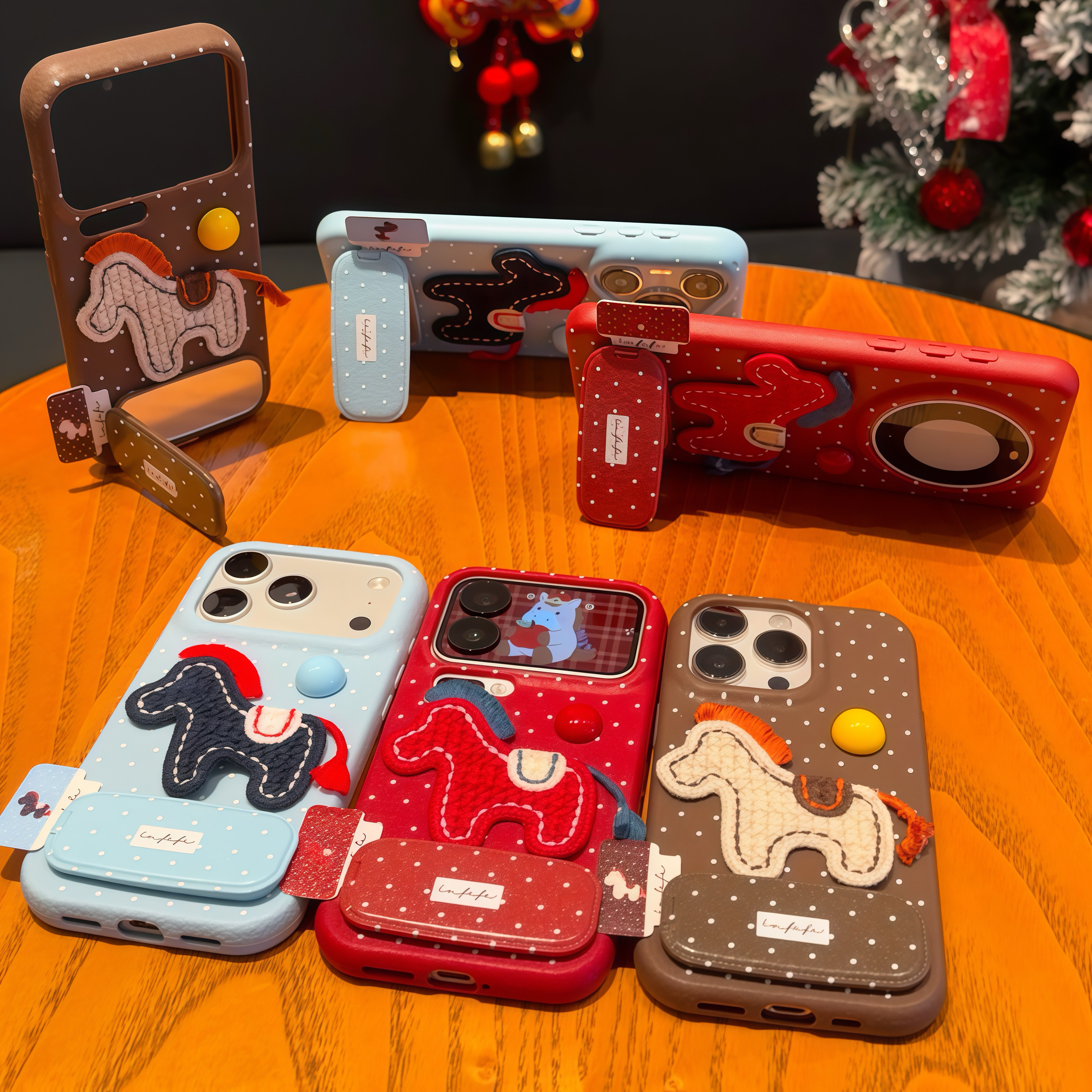 波点小马适用苹果17promax手机壳iPhone16pro卡通新款15华为p70保护套12可爱13小米14支架vivo荣耀oppofindx8