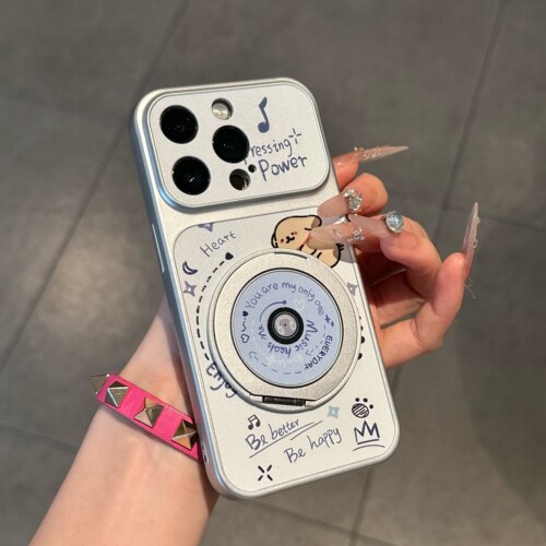 网红小狗适用iPhone16promax手机壳苹果15华为p80情侣VIVOPPOfindx9小米17pro旋转支架13红米note14荣耀500潮