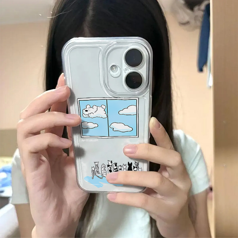 卡通飞天狗狗适用iphone17promax手机壳15苹果16透明13华为mate70创意vivox200小米14防摔oppo红米k80荣耀300