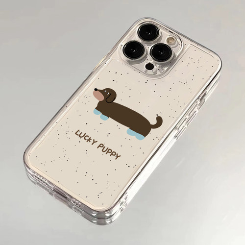 可爱全包超薄腊肠狗手机壳防摔