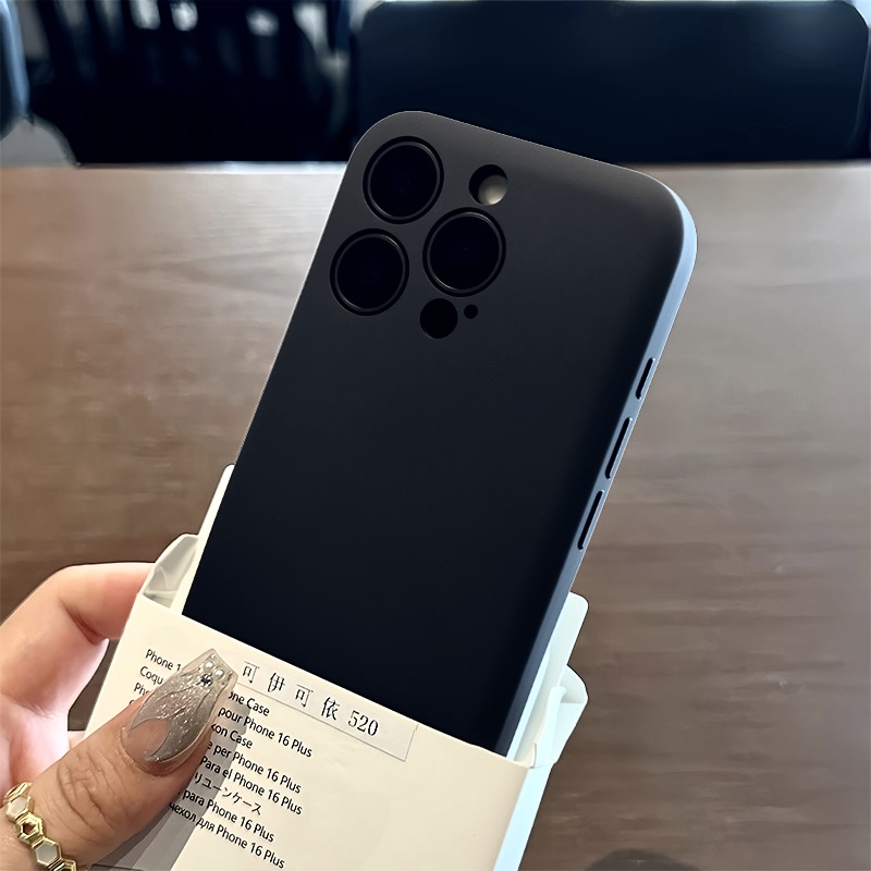 极简黑色肥皂液态壳适用苹果16promax手机壳iphone14pro新款13简约12男11保护套15promax全包防摔15plus软壳