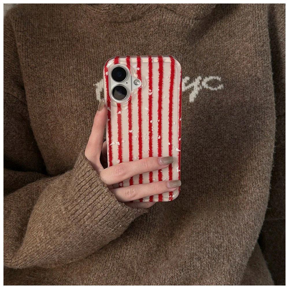 条纹白斑点适用iPhone16pro手机壳13苹果15promax时尚12女11华为mate60新款p70套vivo小米14红米k70荣耀oppo