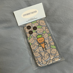 丧气萝卜适用苹果15手机壳12/11趣味vivox100透明红米note13防摔小米14保护套华为pura70荣耀100软壳OPPO硅胶