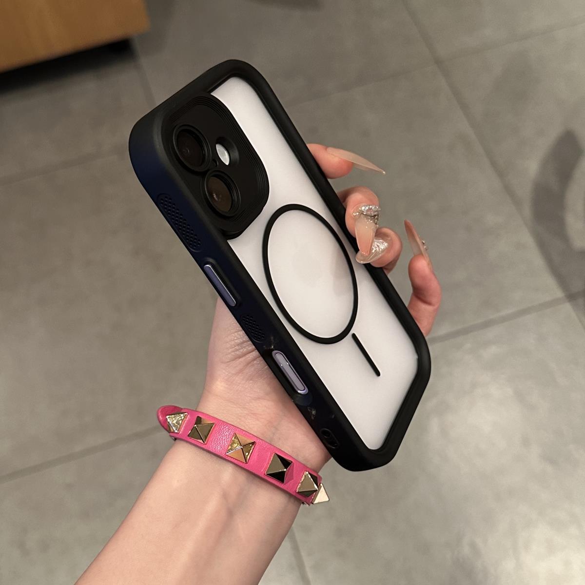 简约纯色磁吸适用苹果16promax手机壳iPhone14新款13保护套15promax个性男款12硅胶11防摔14pro散热极简软壳