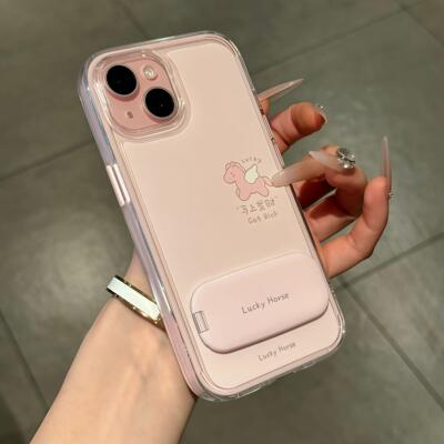 马上发财粉马适用iPhone16promax手机壳13苹果15pro支架华为p70荣耀300爆款vivooppo小米17pro红米k80新款12