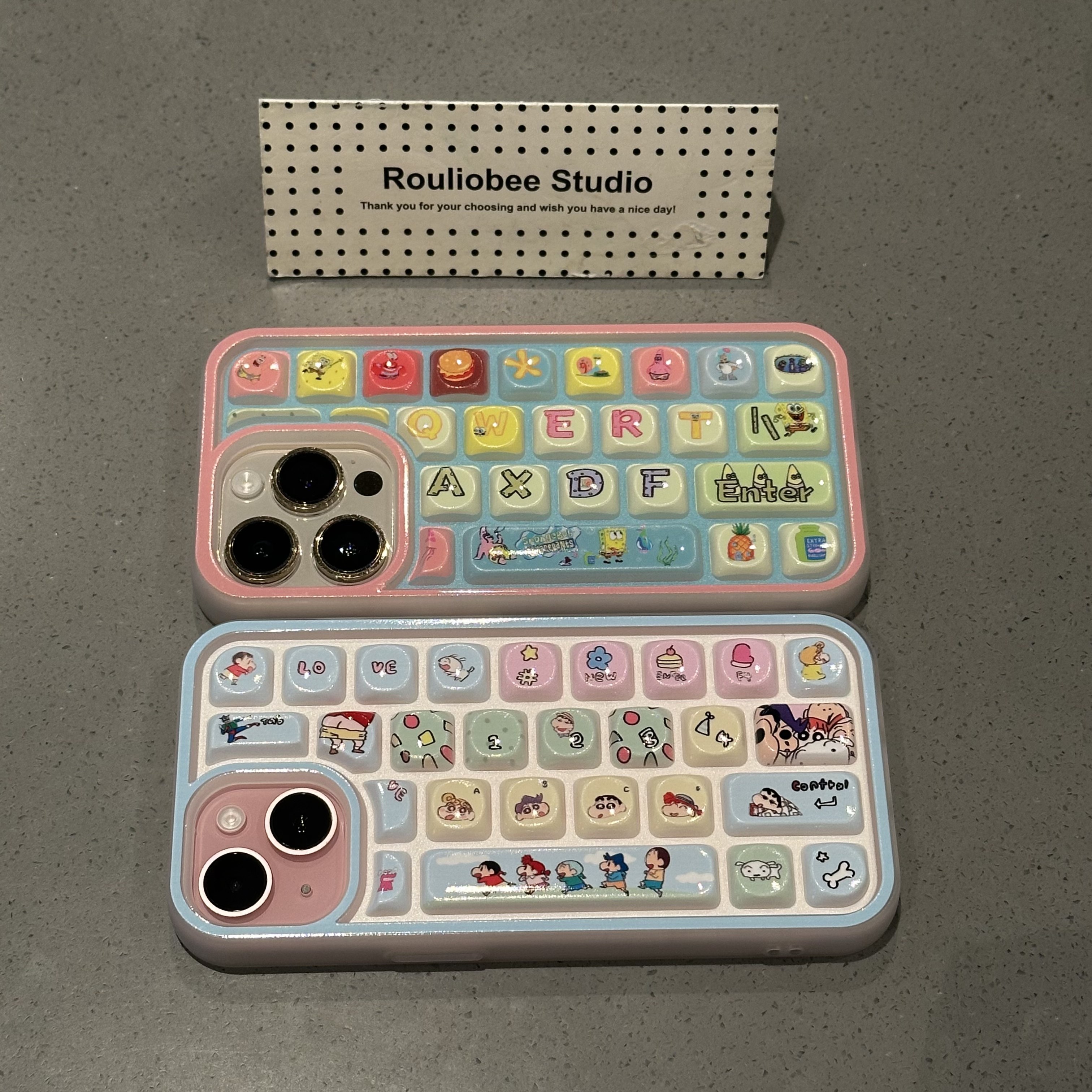 ins卡通立体键盘适用苹果16promax手机壳iphone14pro新款13派大星12日韩可爱11保护套15promax防摔15plus软壳