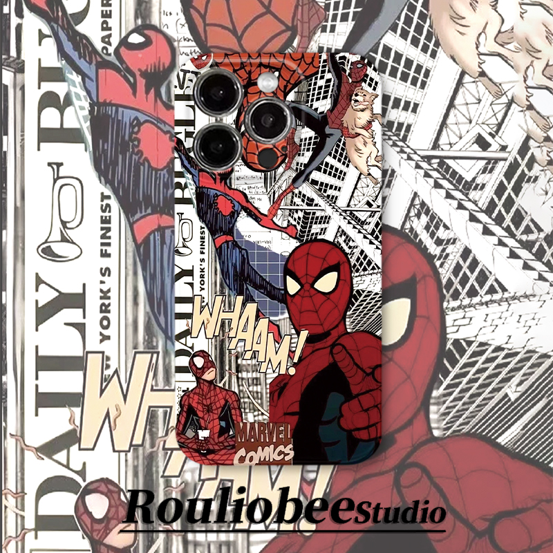 蜘蛛侠海报适用iPhone16pro手机壳13苹果15promax潮酷12男11华为mate60新款p70卡通vivo小米14红米荣耀oppo硬