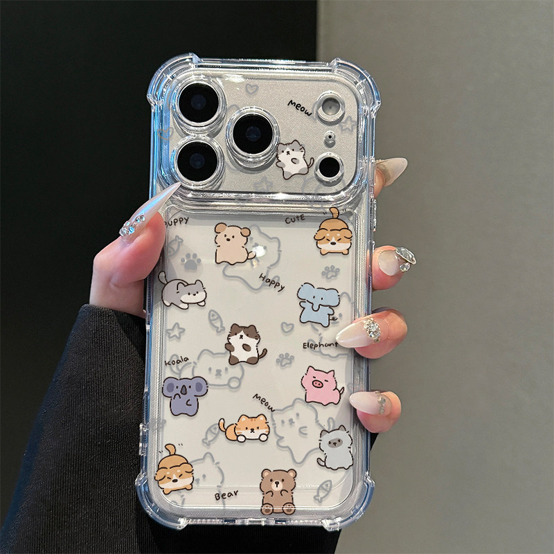 动物小猫狗狗适用iPhone18promax手机壳16苹果17pro华为mate80小米17荣耀500卡通VIVOx300防摔OPPO红米note14