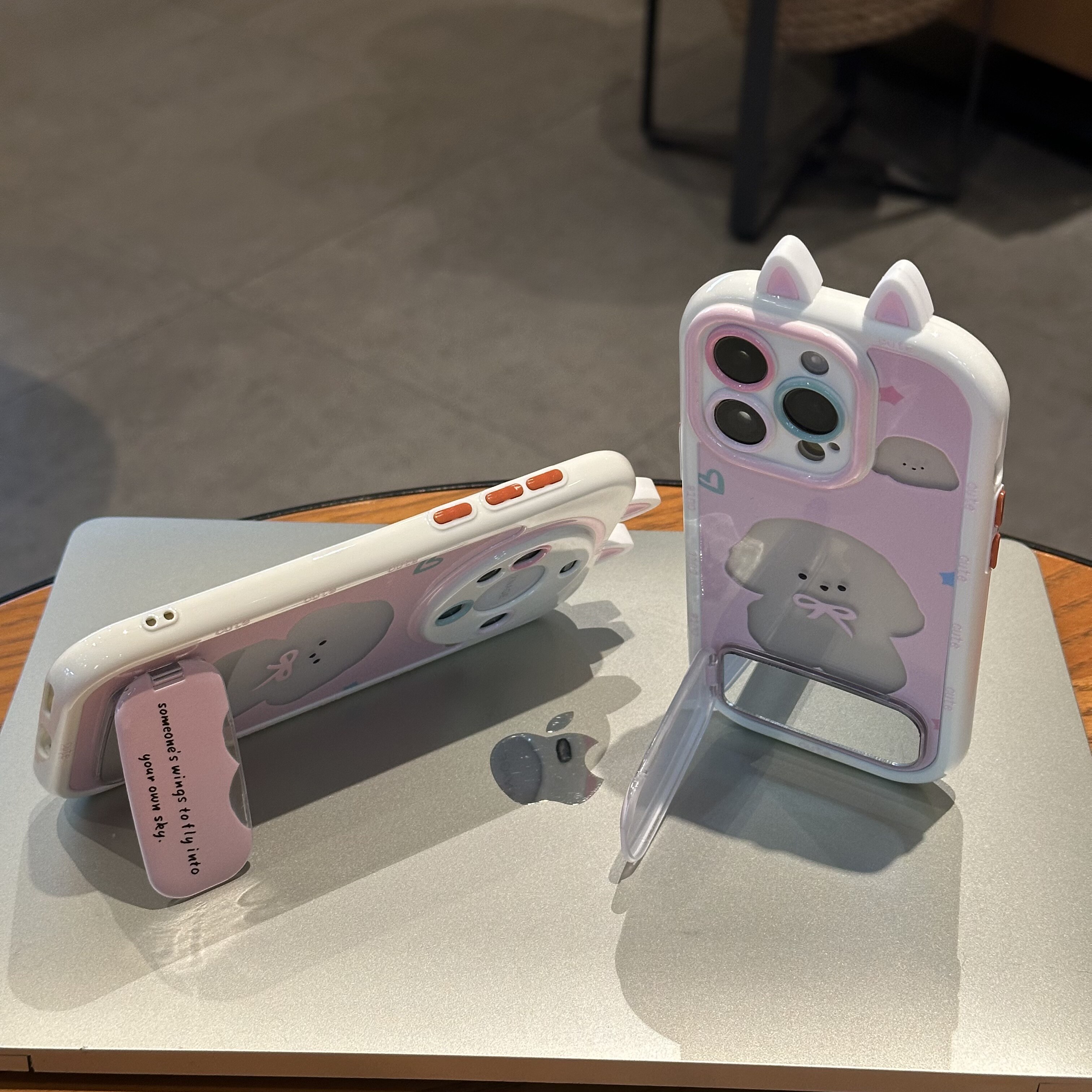 可爱趣味镂空狗狗耳朵手机壳