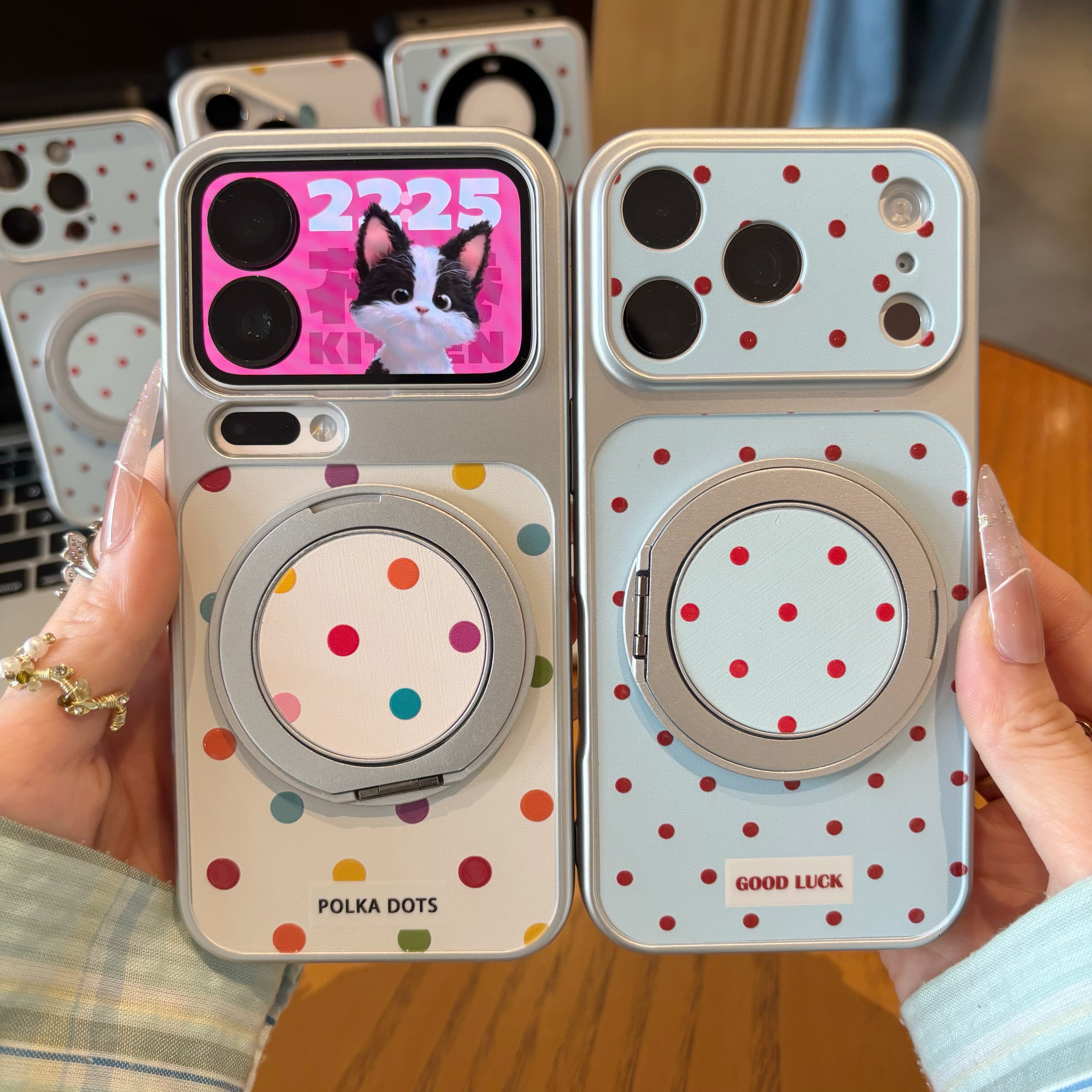 彩色波点适用iPhone17promax手机壳15苹果16华为p80韩系vivo小米17防摔oppofindx9电镀秒变13红米k90荣耀500