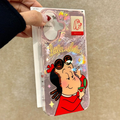 漩涡渐变晕染插画手机壳可爱卡通