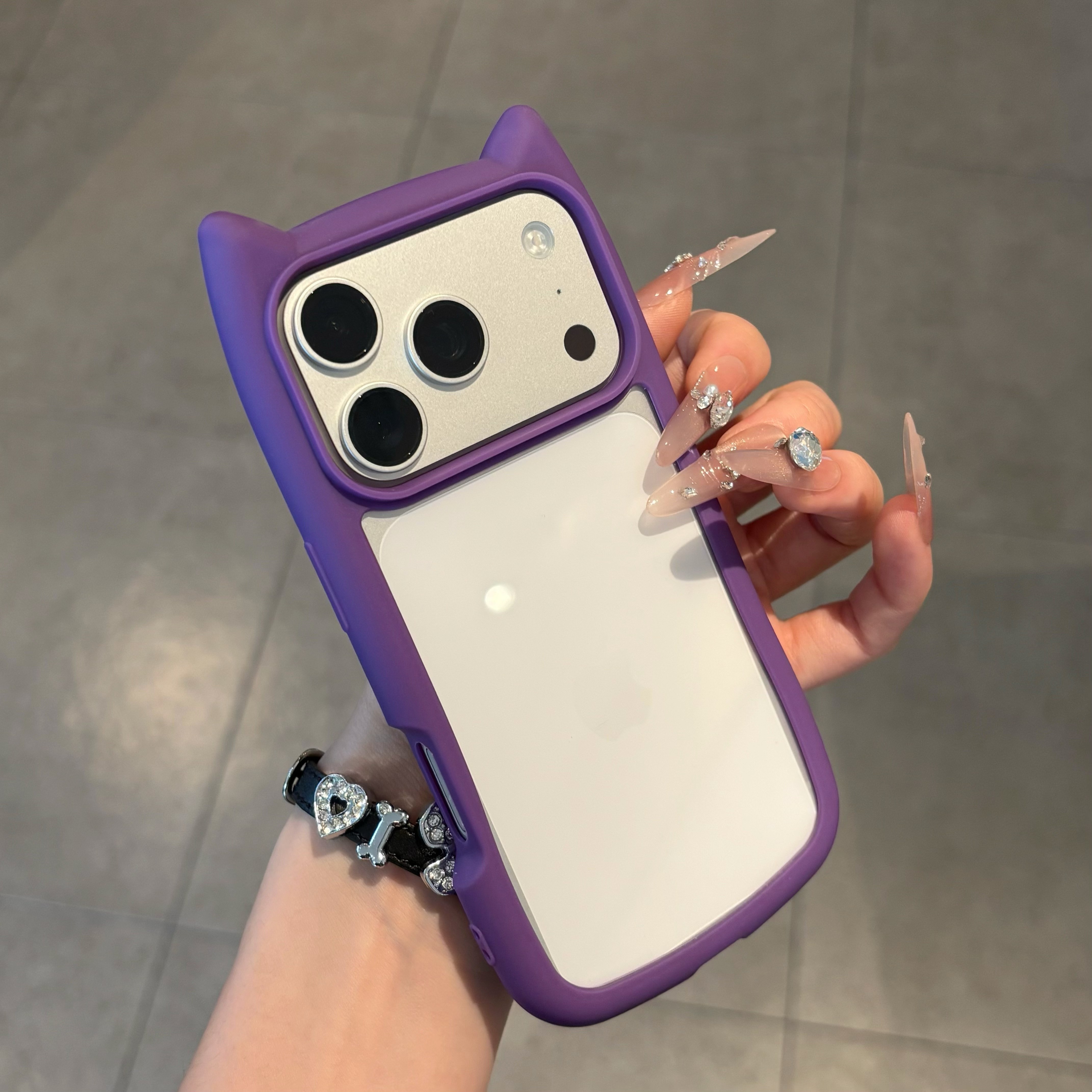 日韩猫耳朵壳适用苹果17Promax手机壳iPhone14plus新款13可爱12透明15pro防摔16PROMAX亚克力保护套11少女心