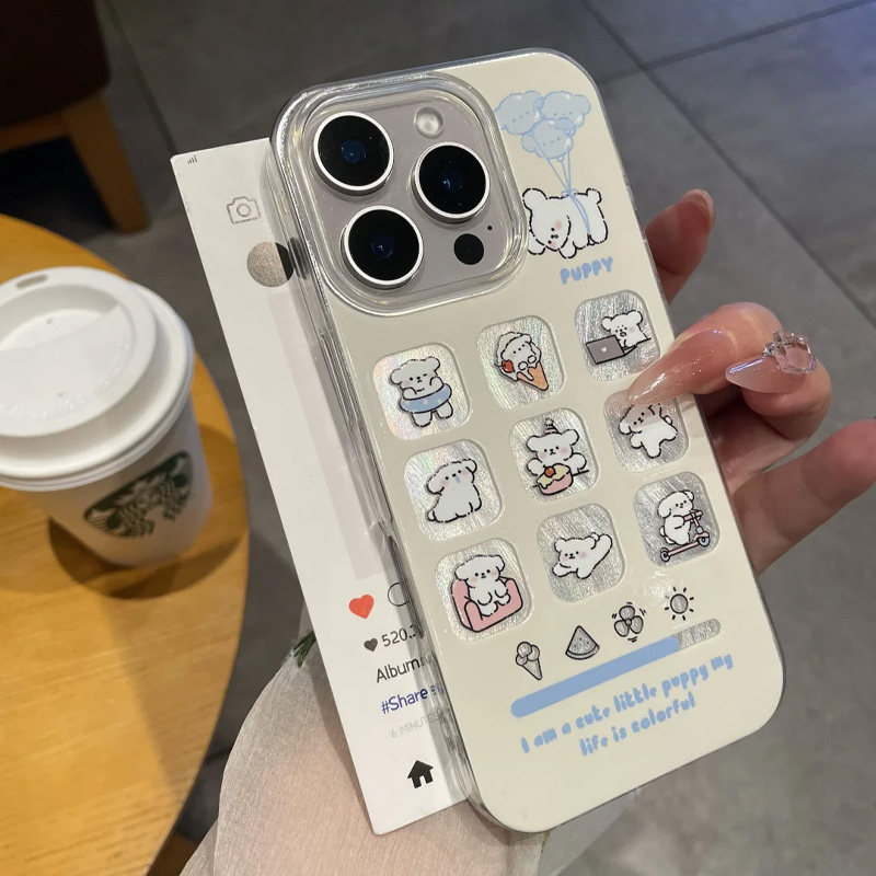 可爱卡通渐变修狗手机壳防摔