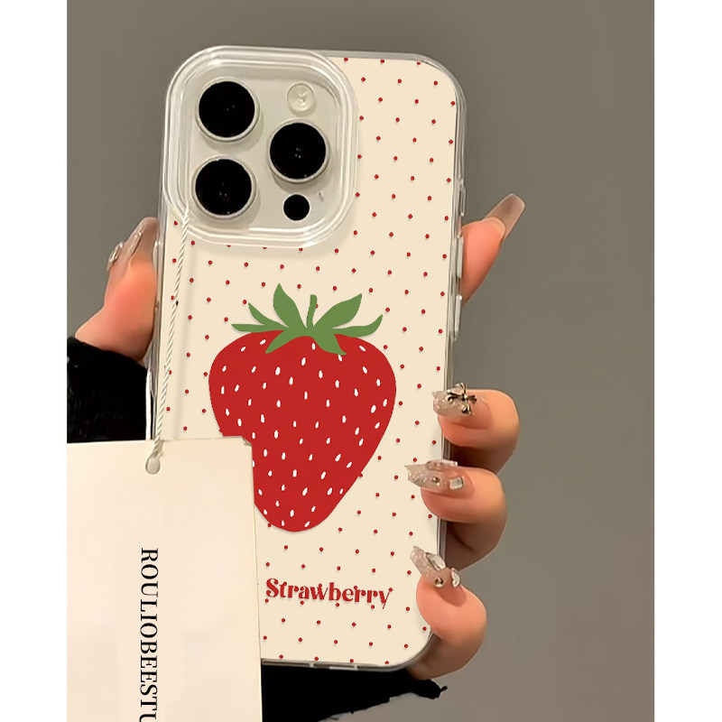 甜蜜草莓适用iPhone17promax手机壳苹果16pro女款15华为mate70新款13小米17荣耀500vivo防摔oppo红米note14潮
