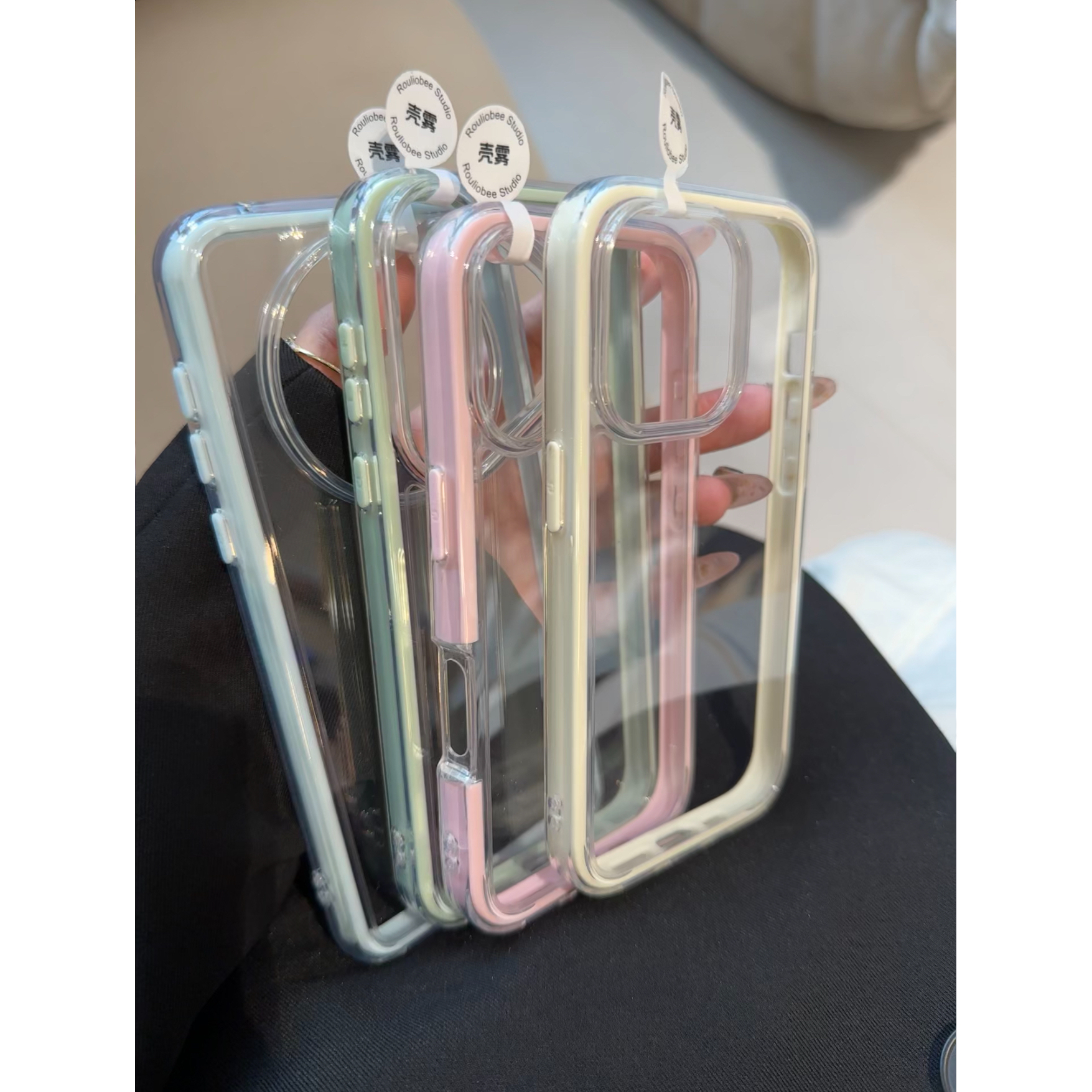 极简三合一适用苹果16promax手机壳iPhone14pro新款13亚克力12简约11时尚女15promax防摔p70华为mate70透明套