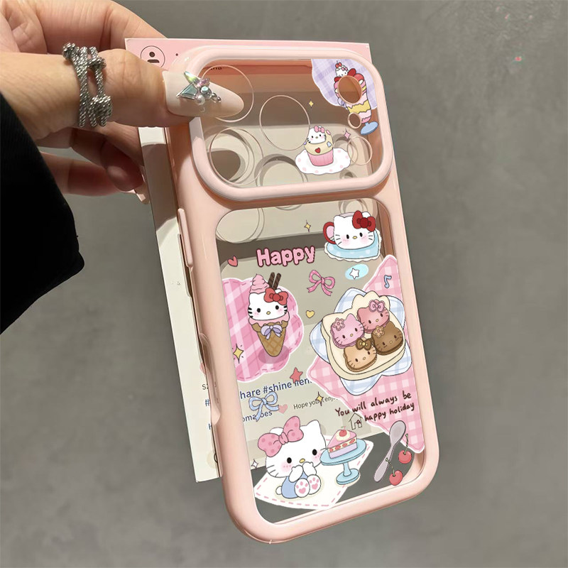 饼干甜品猫适用iPhone17ProMax手机壳苹果16promax新款13卡通12女14保护套15ProMax全包防摔15plus多巴胺色系