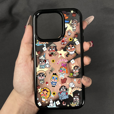 满屏搞怪哭娃适用苹果16promax手机壳iphone14pro新款13卡通12日韩可爱1保护套17promax防摔15plus透明亚克力