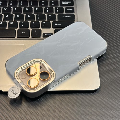 蓝色贴皮雪山纹适用iPhone16promax手机壳15苹果17pro纯色13简约12华为p70新款vivoppo小米14红米k80荣耀男款
