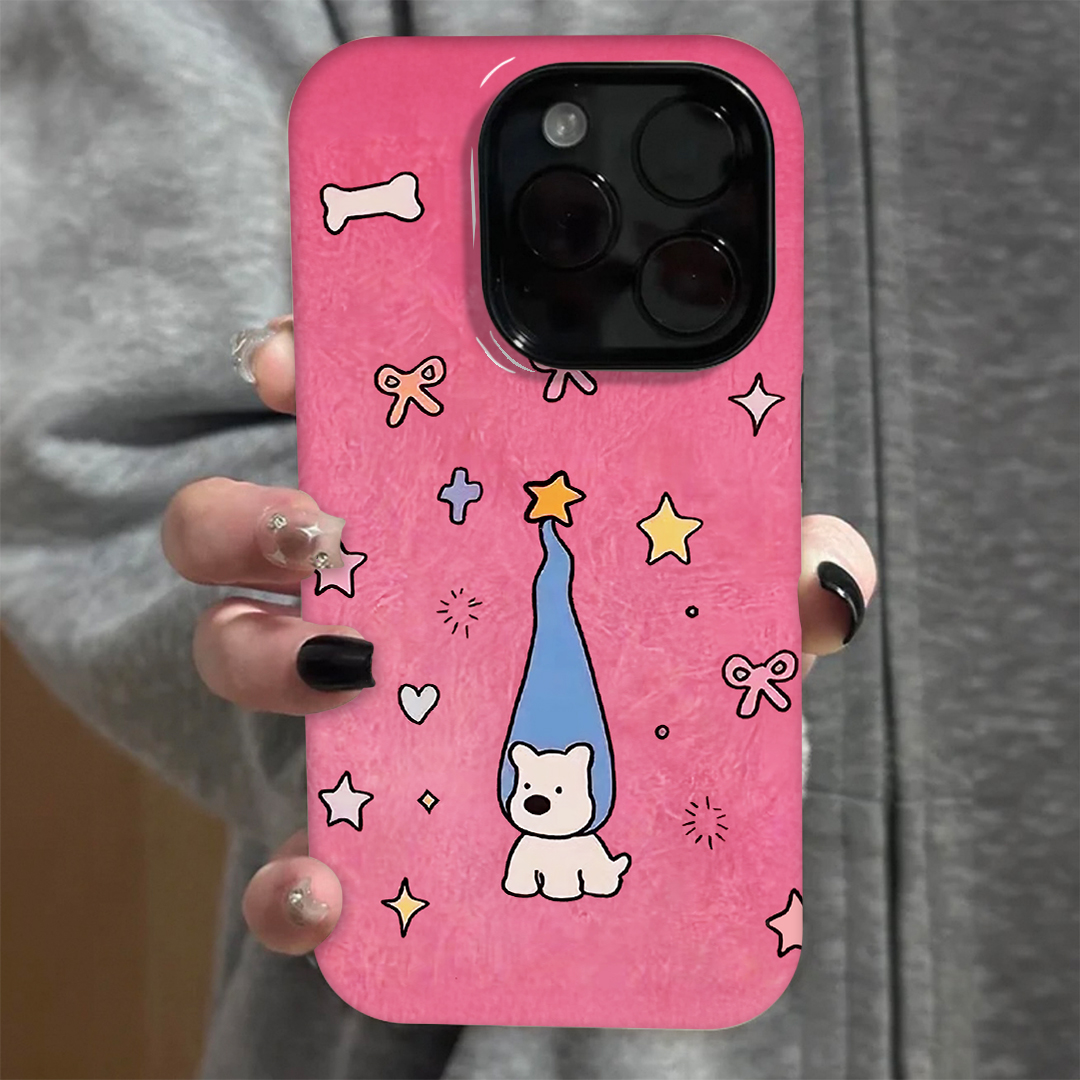 西高地星星适用苹果16pro手机壳iPhone15可爱13华为mate60新款p70pro磨砂菲林vivo小米14红米k70荣耀oppo女17