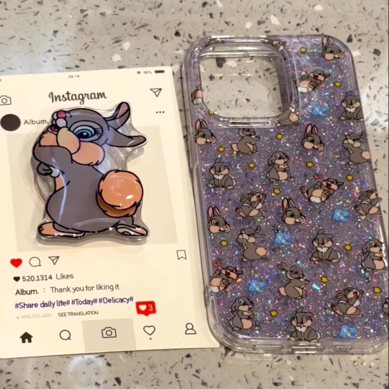 闪粉桑普兔旋转支架适用苹果16promax手机壳iphone14pro新款13高级感12可爱11日韩小众保护套15promax防摔16