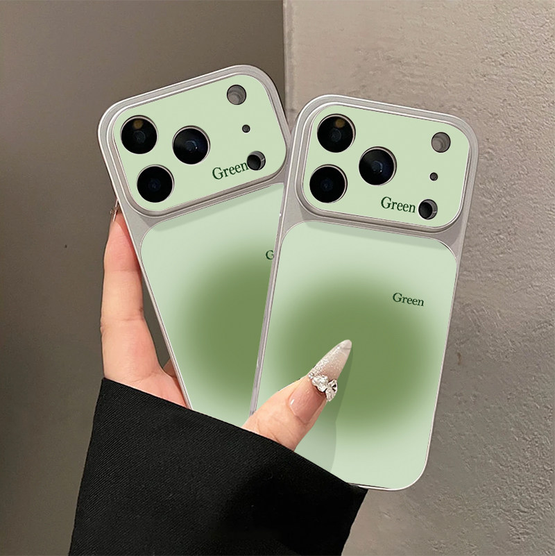 绿晕染适用iPhone17promax手机壳15苹果16华为p80卡通vivo小米17防摔oppofindx9电镀秒变壳13红米k90荣耀500