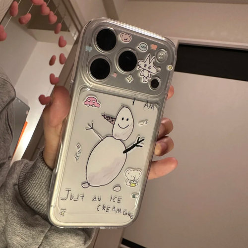 抽象线条雪人适用iphone16promax手机壳15苹果17透明13华为mate70pro创意vivo小米14防摔oppo软红米k80荣耀90