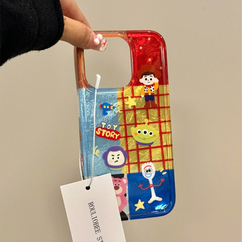 格纹巴斯光年晕染漩涡手机壳防摔