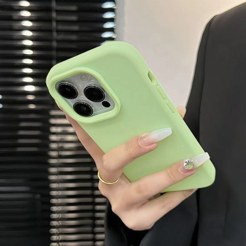 薄荷曼波绿适用苹果16promax手机壳iphone14pro新款13pro简约肤感12小众11马卡龙色系15promax全包防摔糯米壳