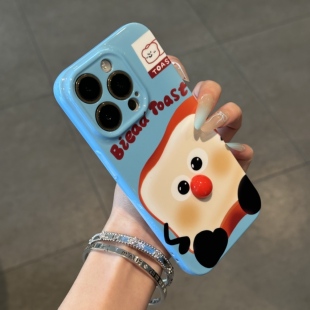 吐司面包适用iPhone16promax手机壳苹果13立体红鼻14华为mate70卡通vivo小米15oppo红米k80硬壳12荣耀11新款