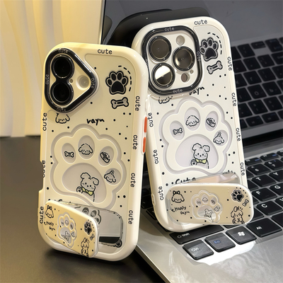 猫爪镜面支架适用iPhone16promax手机壳14苹果13可爱12华为mate70卡通vivox200小米15防摔oppo红米k80荣耀300