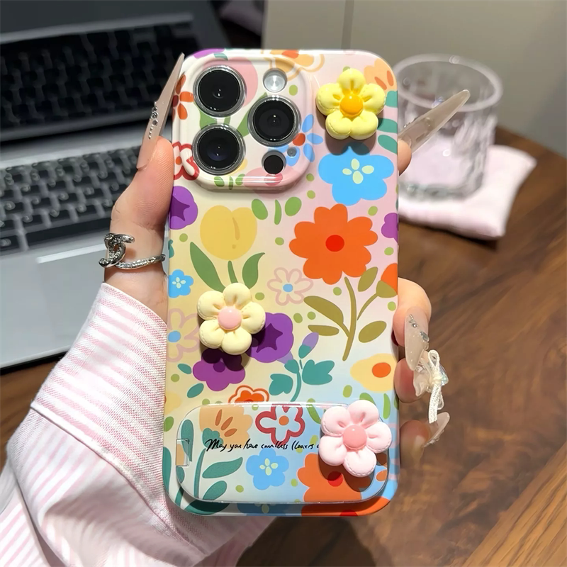 满屏花朵适用iPhone17promax手机壳苹果16菲林15华为p70创意vivos30小米17pro清新opporeno14红米k80硬壳荣耀