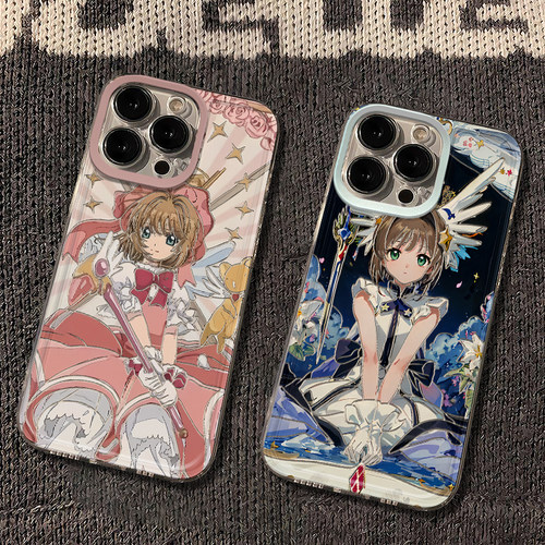 可爱少女心全包插画手机壳防摔
