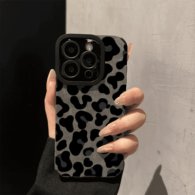 全包皮质豹纹手机壳复古磨砂防摔