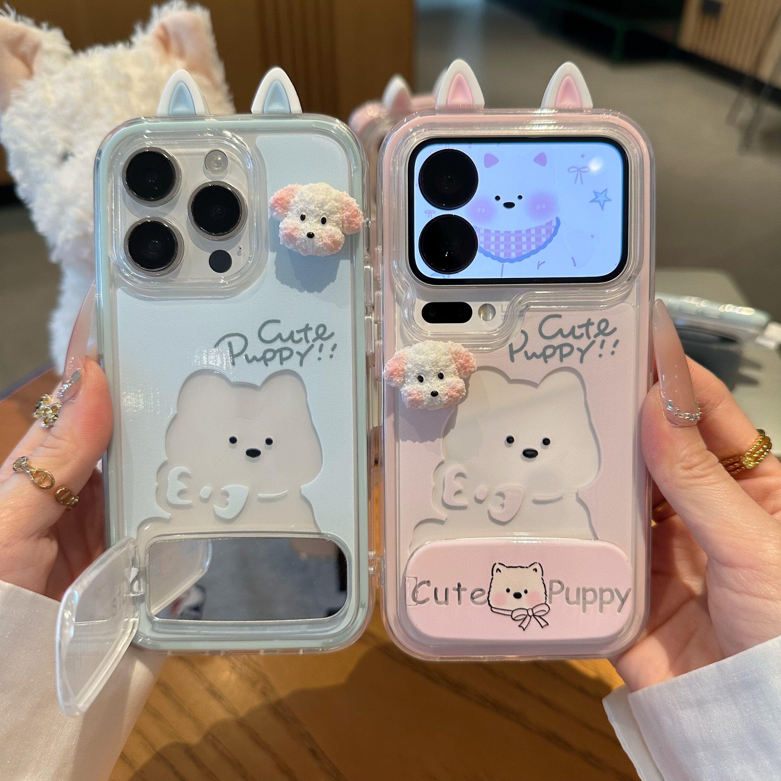 cute小狗适用iPhone16pro手机壳13苹果15promax贴件12华为p80荣耀500支架vivos30oppo小米17promax红米note14