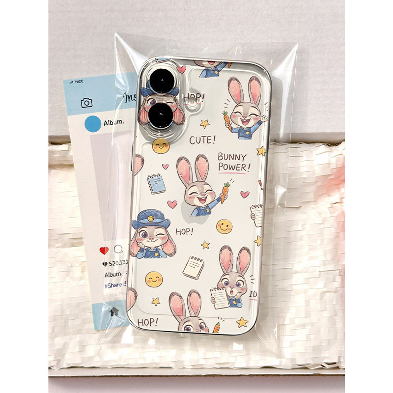 朱迪萌力出警适用iphone16promax手机壳15p苹果17透明13华为mate70pro创意vivo小米14防摔oppo红米k80荣耀90