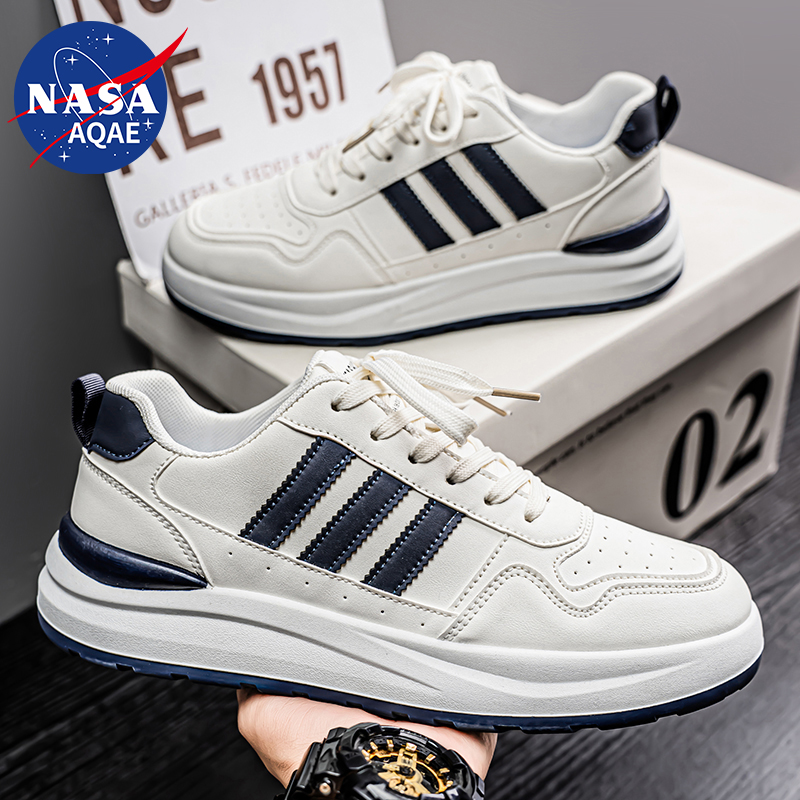 NASA AQAE联名秋冬轻便爆款男潮流学生休闲百搭软底防滑运动板鞋