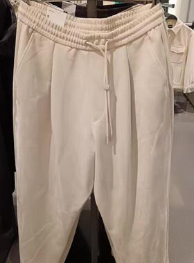 ZA XIONG 秋季男装 仿麂皮直筒长裤松紧腰工装休闲裤 3046346712