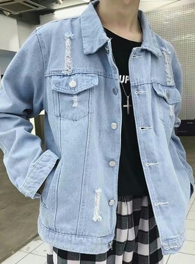 牛仔外套男春秋季韩版潮流宽松休闲夹克春季男装夏季上衣服潮牌褂