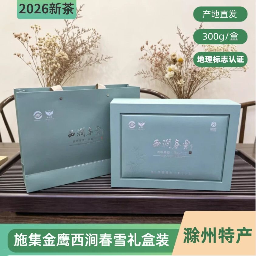 安徽滁州特产2026新春茶施集西涧春雪礼精品高档礼盒装送礼节日