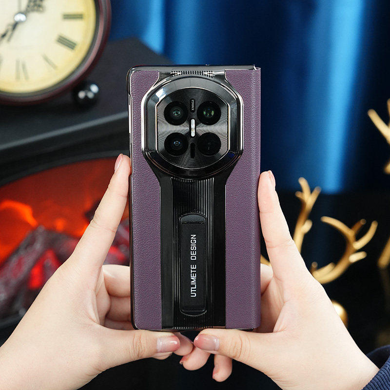 x7保时捷手机壳高级感新款全包翻盖智能视窗带支架商务男士x5屏保护套全包防摔高档真皮奢华