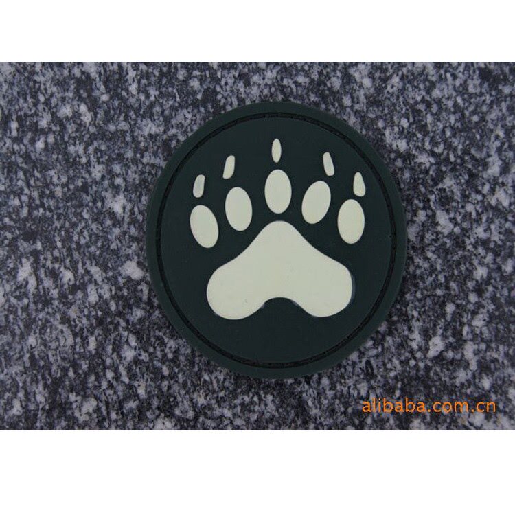 黑水章-黑底色pvc章/魔术贴章