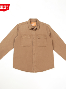 第五街5th street男装工装风宽松休闲翻领长袖衬衫330805-243