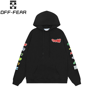 连帽卫衣长袖 正品 男女WHITE休闲宽松大码 春秋冬季 OFF潮流百搭时尚