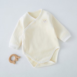 品牌专柜新生婴儿加绒包屁衣春秋冬三角哈衣护肚连体 撤柜专区