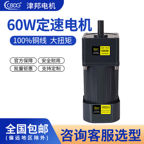 津邦60W减速电机定速正反转全铜
