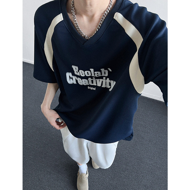 现货重磅280克潮牌ins潮流复古插肩袖t恤男短袖T906-P40控58灰,男装T恤,电商A456（原C415）